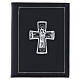 Funda para ritos formato A5 negra cruz romana plateada Belén s5