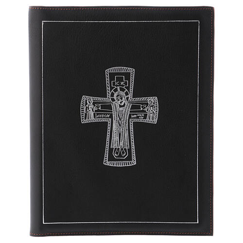 Capa livro rituais litúrgicos formato A5 preta cruz romana prateada Belém 1