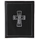 Capa livro rituais litúrgicos formato A5 preta cruz romana prateada Belém s1