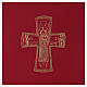 Folder for sacred rites in red leather, golden hot pressed cross Bethleem, A5 size s2