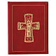 Custodia portariti formato A5 rossa croce romana dorata Bethlèem s5
