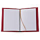 Okładka na księgi liturgiczne A5, czerwona ze złoconym krzyżem rzymskim s3