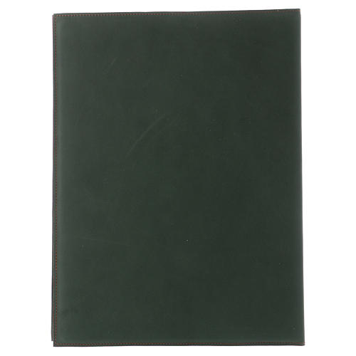Folder for sacred rites in green leather, hot pressed Roman cross Bethleem, A4 size 4