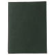 Folder for sacred rites in green leather, hot pressed Roman cross Bethleem, A4 size s4