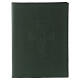 Etui na księgę liturgiczną A4, zielone, z krzyżem rzymskim, skóra naturalna s1