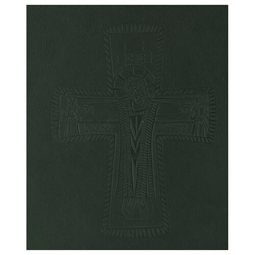 Green folder for sacred rites A5 with Roman cross Bethlèem 2