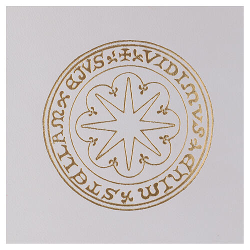 Pokrowiec na księgi liturgiczne A4, biały ze złotą gwiazdą 2