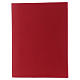Folder for sacred rites in red leather, golden hot pressed cross Bethleem, A4 size s4