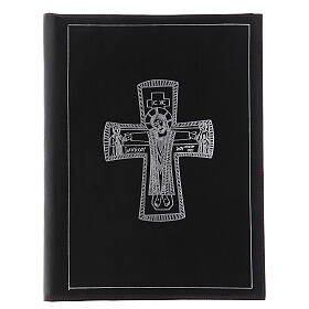 A4 schwarze Riten-Sammelmappe mit silberfarbigem römischem Kreuz, Bethlèem