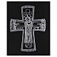 A4 rite holder case with black Roman cross silver-plated Bethlèem s2