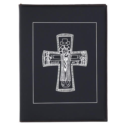 Funda para ritos formato A4 negra cruz romana plateada Belén 5