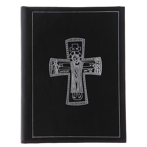 Funda para ritos formato A4 negra cruz romana plateada Belén 1
