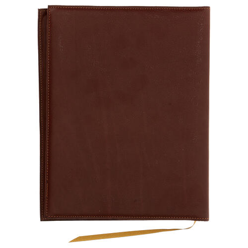 Funda para ritos CUERO VERDADERO A5 decoración cruz Monjes Belén 4