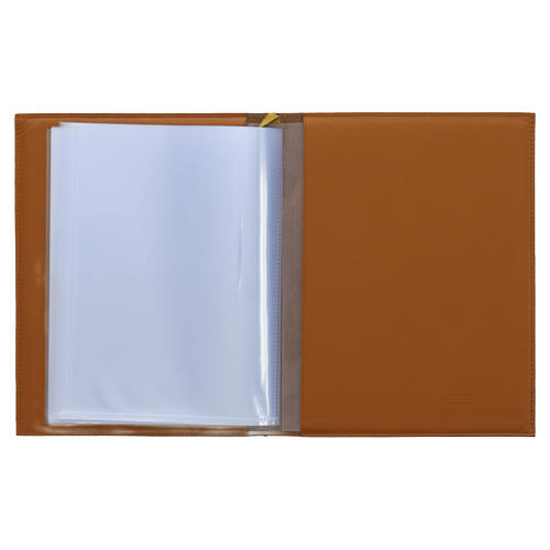 Custodia portariti VERA PELLE A5 decoro croce Monaci Betlemme 4