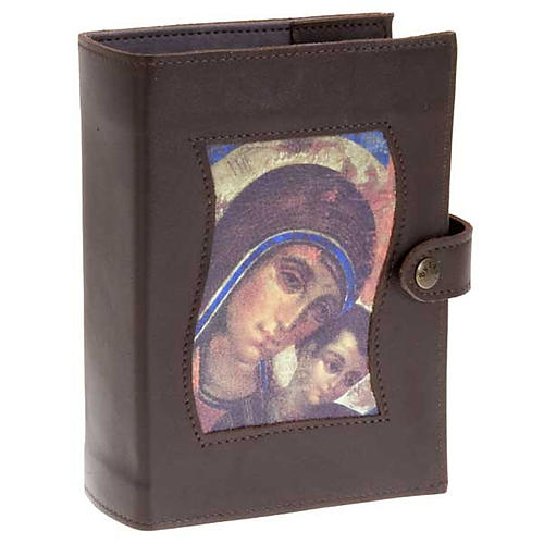 Custodia In Pelle Rossa Per Bibbia - Cammino Neocatecumenale Con Cristo Pantocratore