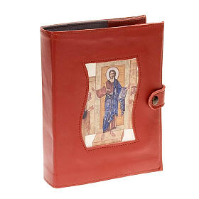 Roter neukatechetischer Einband mit Christus Pantokrator
