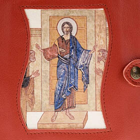Roter neukatechetischer Einband mit Christus Pantokrator