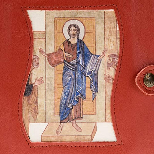 Roter neukatechetischer Einband mit Christus Pantokrator 2