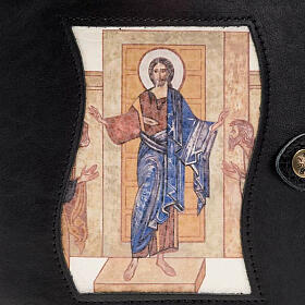 Schwarzer neukatechetischer Einband mit Christus Pantokrator 