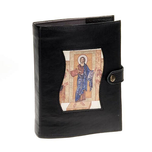 Schwarzer neukatechetischer Einband mit Christus Pantokrator  1