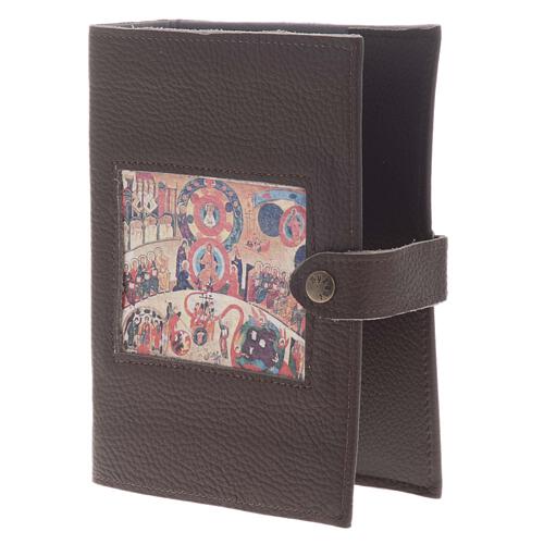 Dunkelbrauner neukatechetischer Einband mit Jűngstem Gericht 2