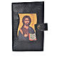 Funda Biblia CEE grande simil cuero Cristo Libro negro s1