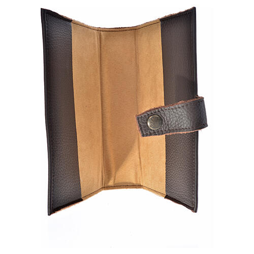 Funda Lit. Horas vol. ún. ESPAÑA cuero marrón oscuro Virgen 3