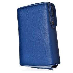 Divine office cover, light blue bonded leather Our Lady of Kiko