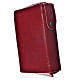 Divine office cover in burgundy bonded leather Christ Pantocrator s2