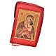 Divine office cover, red bonded leather Our Lady s1