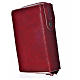 Divine office cover in burgundy bonded leather Christ Pantocrator with open book s2
