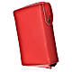 Cover for the Divine Office in red bonded leather with image of Our Lady of Kiko s2