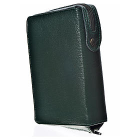 Divine office cover in green bonded leather with image of the Christ Pantocrator with open book