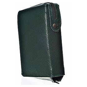 Divine office cover green bonded leather Our Lady of Kiko