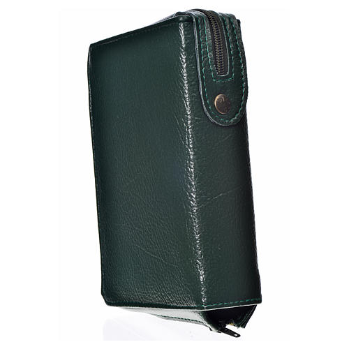 Divine office cover green bonded leather Our Lady of the Tenderness 2