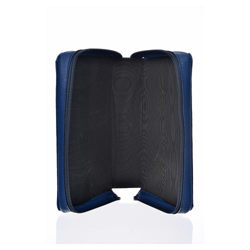 Divine office cover in blue bonded leather Christ Pantocrator 3