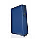 Divine office cover in blue bonded leather Christ Pantocrator s2