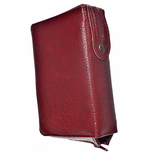 Divine office cover burgundy bonded leather Our Lady of tenderness 2