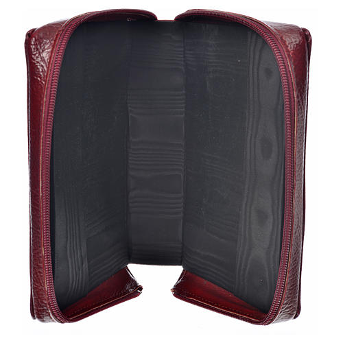 Divine office cover burgundy bonded leather Our Lady of tenderness 3