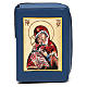 Divine office cover blue bonded leather Our Lady of Tenderness s1