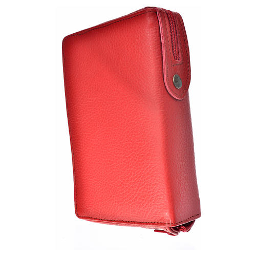 Cover for the Divine Office red leather Our Lady of Kiko 2