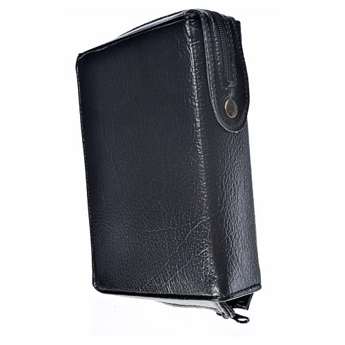 Divine office cover black bonded leather Our Lady of Tenderness 2