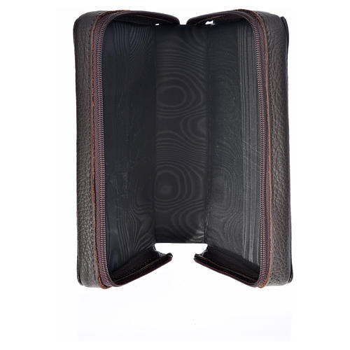 Divine Office cover dark brown leather Our Lady of Kiko 3