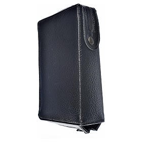 Divine office cover black bonded leather Our Lady and Baby Jesus