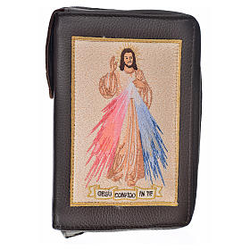 Divine office cover dark brown leather Divine Mercy