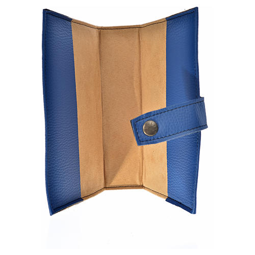 Cover Divine Office blue bonded leather Our Lady of Kiko 3