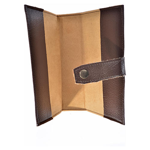 Cover for the Divine Office dark brown bonded leather Our Lady of Kiko 3