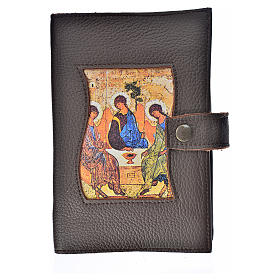 Cover for the Divine Office dark brown leather Holy Trinity