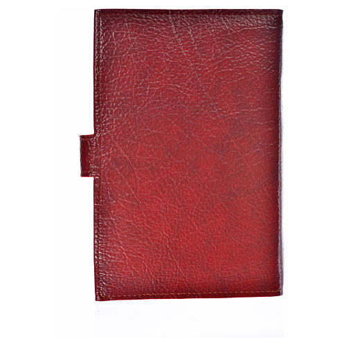 Cover for the Divine Office burgundy bonded leather Our Lady of Kiko 2