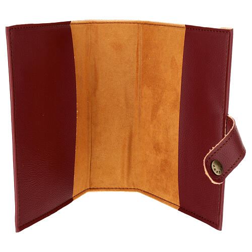 Cover for the Divine Office burgundy leather Holy Trinity 4